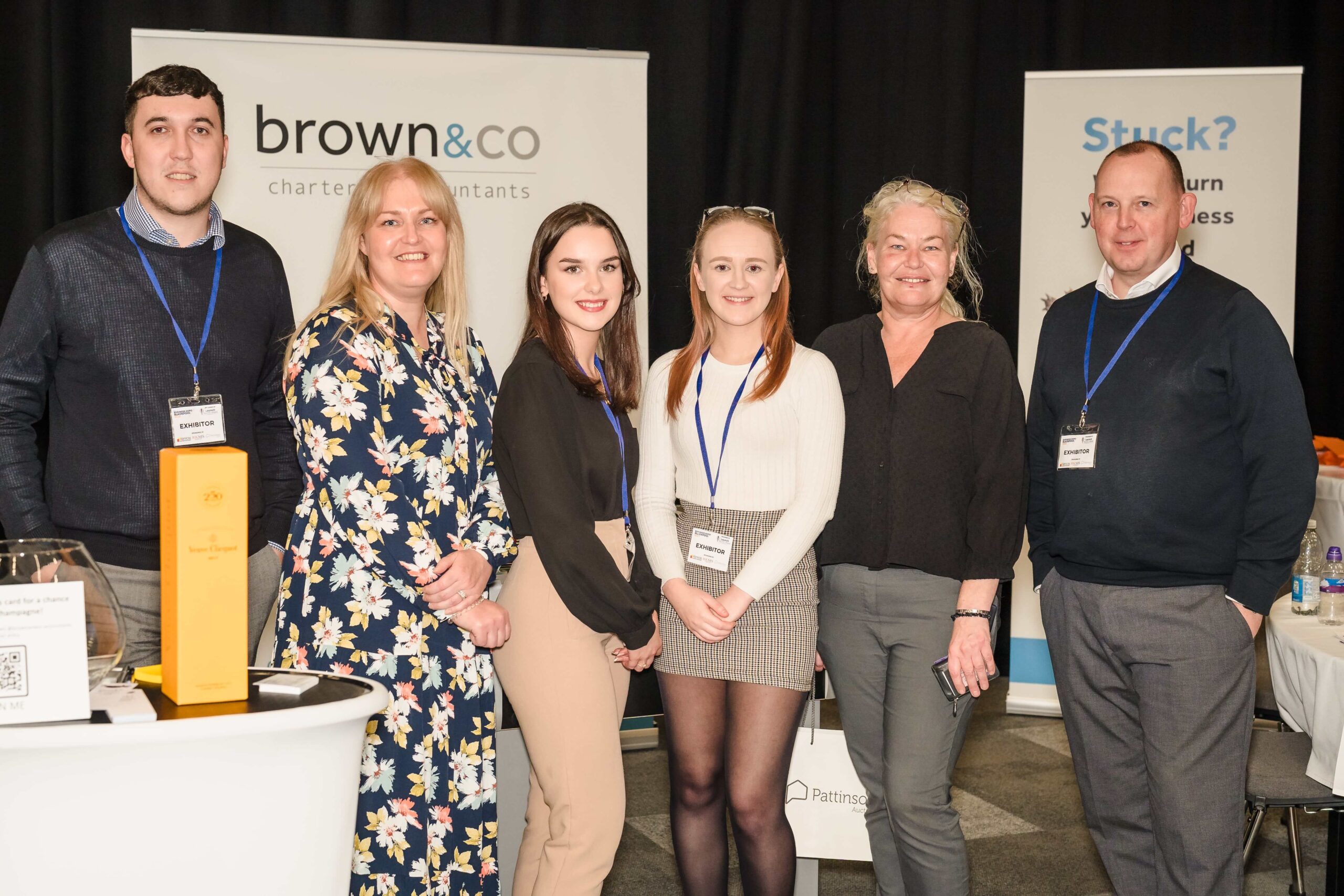Blackpool Expo organisers pictured with the team from Brown & Co Accountants