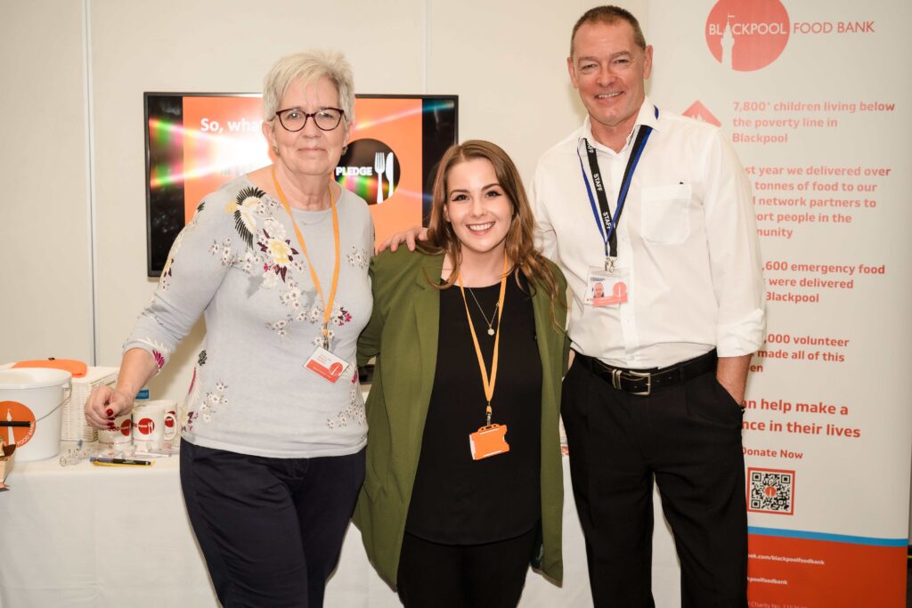 Smiling Blackpool Business Expo exhibitors from Blackpool Foodbank