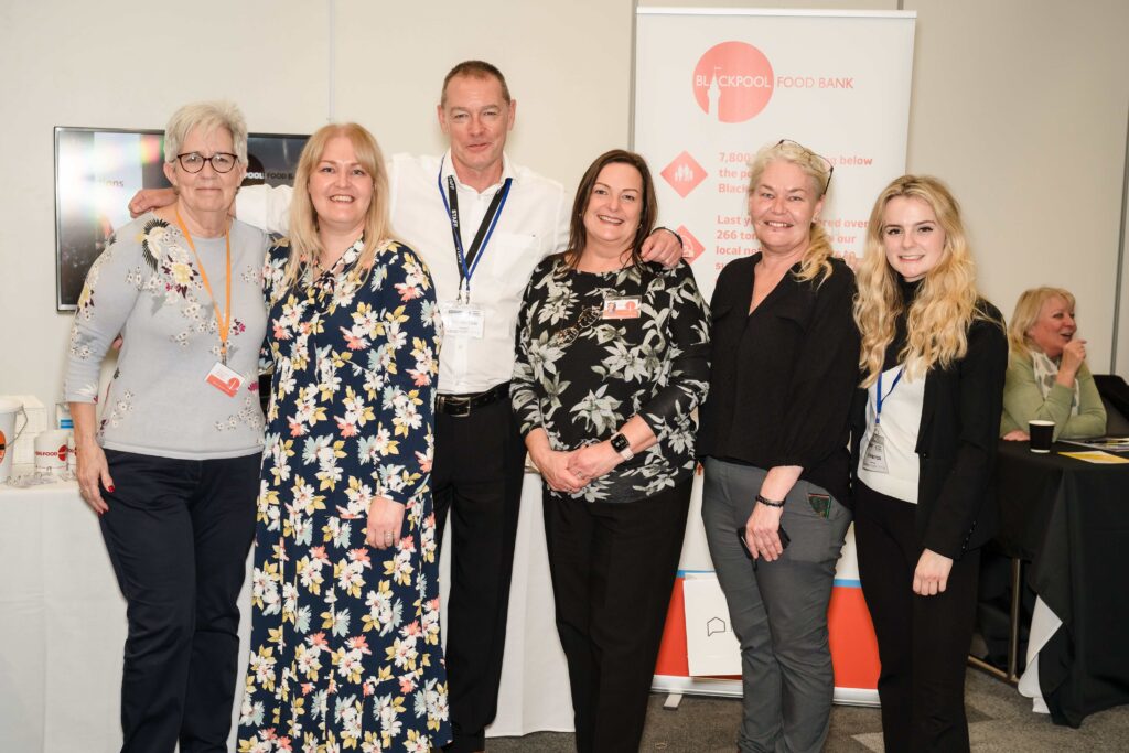 Blackpool Business Expo organisers pictured with the team from Blackpool Foodbank at Blackpool Expo