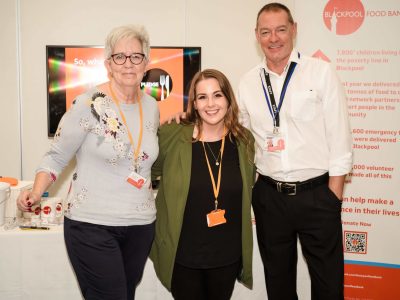 Smiling Blackpool Business Expo exhibitors from Blackpool Foodbank